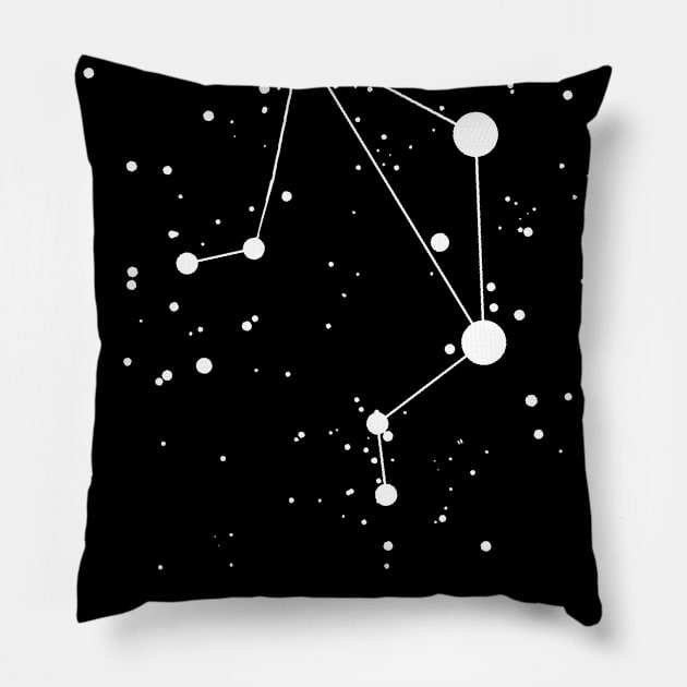 Libra Constellation Zodiac Symbol Pillow by Wolfek246