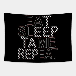 Eat Sleep Tame Repeat Tapestry