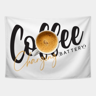 Coffee Charging Battery-T Shirt Tapestry