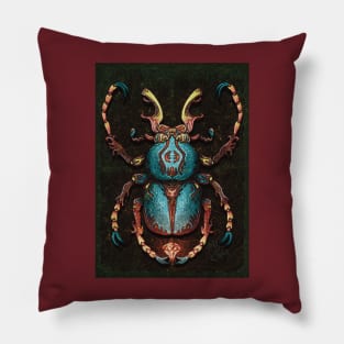 Surreal Insects - jewel beetle Pillow