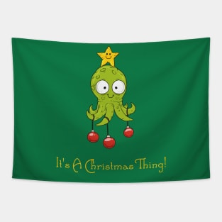 Christmas Octopus Tapestry