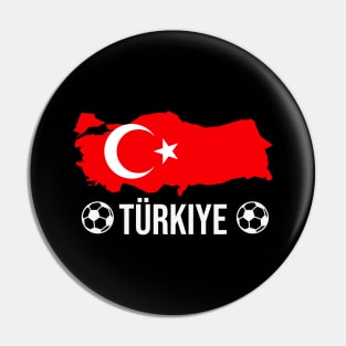 Türkiye Soccer Map National Team Fan Football Pin