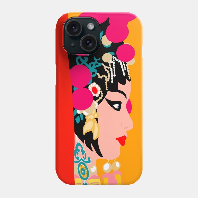 Chinese Opera Actress Onstage #1 Phone Case by CRAFTY BITCH