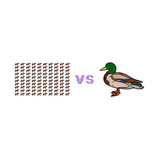 100 Duck Sized Horses vs One Horse Sized Duck T-Shirt