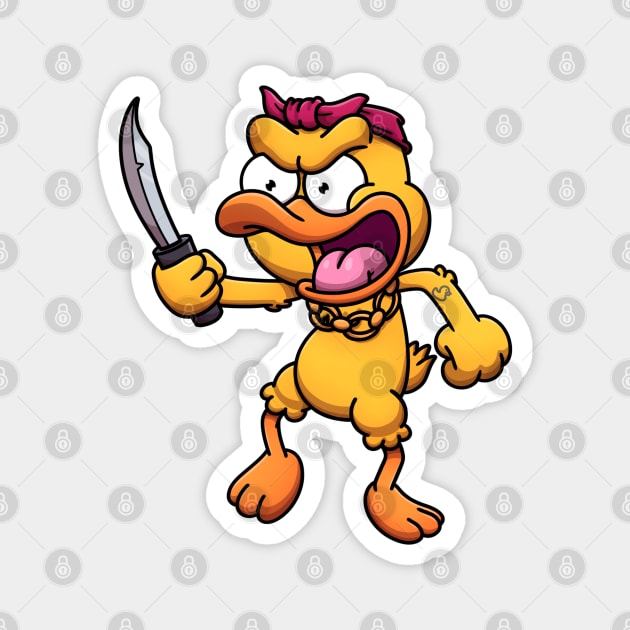 Criminal Duck With Knife Magnet by TheMaskedTooner
