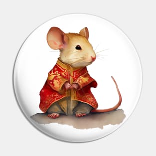 Watercolor Chinese Zodiac Year of the Rat Pin