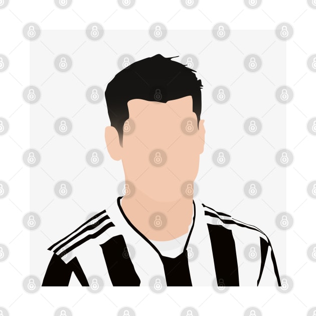 Álvaro Morata Minimalistic Face Art by GotchaFace