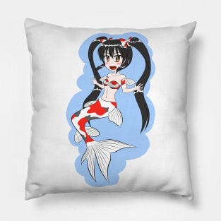 Fantail Goldfish Mermaid (Calico) Pillow