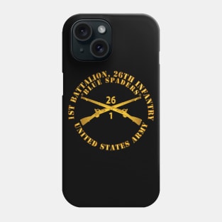 1st Bn 26th Infantry Regiment - Blue Spaders w Infantry Br X 300 Phone Case