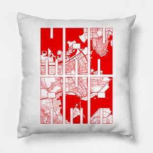 Manama, Bahrain City Map Typography - Oriental Pillow