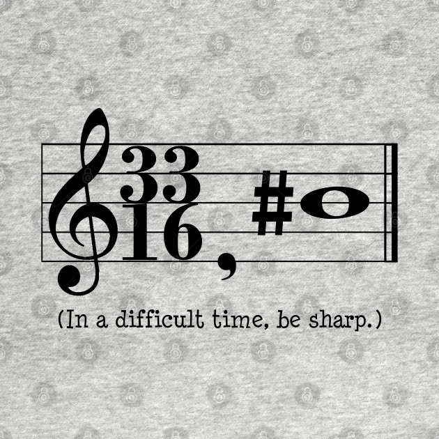 Disover Music Theory Advice - Be Sharp (in black) - Music - T-Shirt