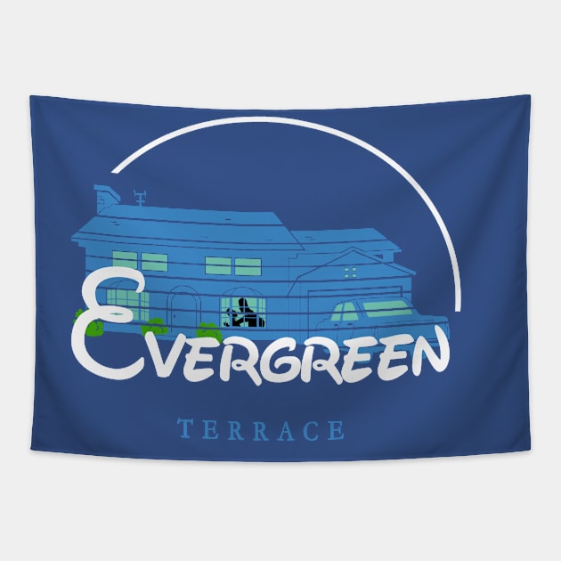 Evergreen Terrace Tapestry by inkonfiremx