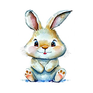 Cute Little Watercolor Rabbit T-Shirt