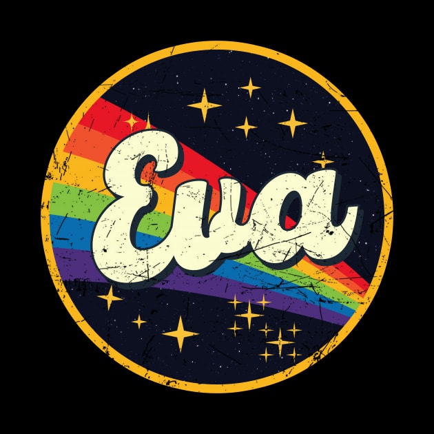 Eva // Rainbow In Space Vintage Grunge-Style by LMW Art