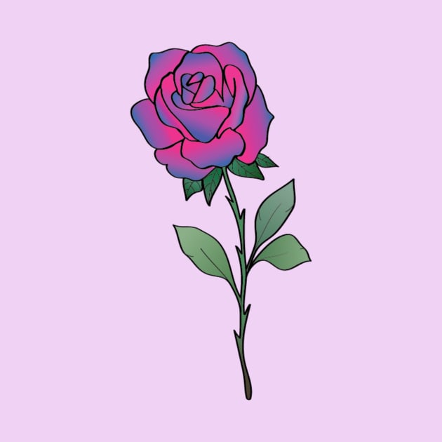 Bi Bisexual Rose Flag Colors Colours by Cosmic Latte