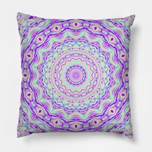 Groovy Trippy Hippie Mandala Pillow