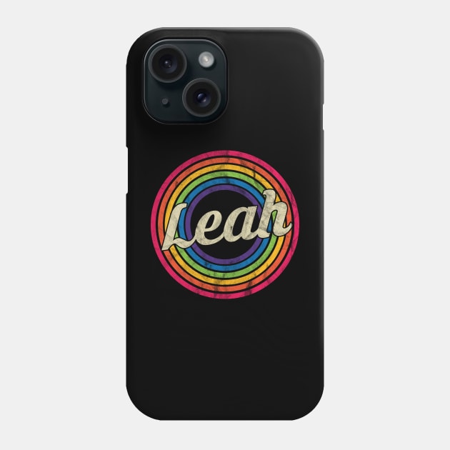 Leah - Retro Rainbow Faded-Style Phone Case by MaydenArt