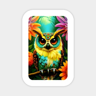 Night Owl Graphic Art Magnet