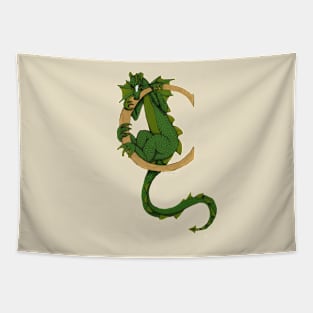 Green Dragon Letter C 2023 Tapestry