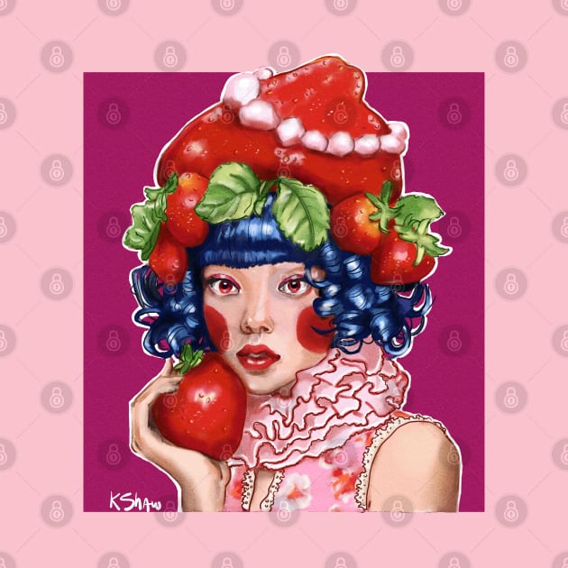 Strawberry Girl by The Art Of Kimberlee Shaw