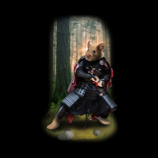 Exclusive Hand Drawn Samurai Hamster | Samurai Collection Item-19 (Hamster) | by Rendigart Studio by Rendigart