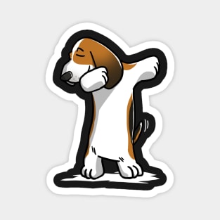 Funny Dabbing Basset Hound Dog Magnet