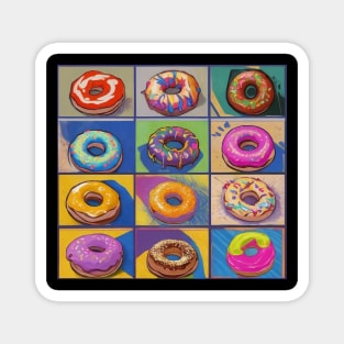 Donut Food Yummy Pastry Delicious Pattern Magnet