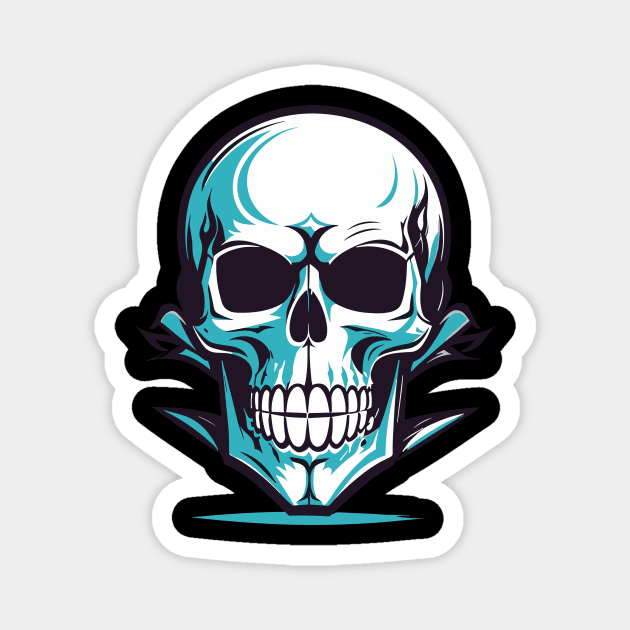 Skull in Vector Style Magnet by NordicBadger