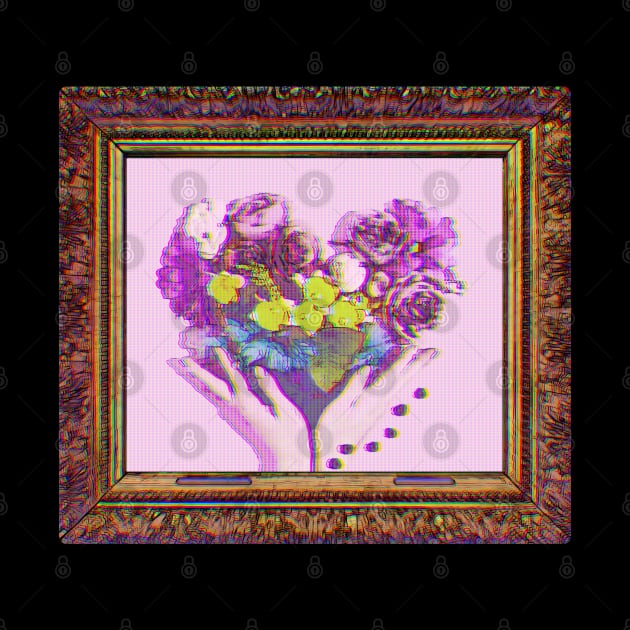 Heart Of Flowers Chromatic Aberration by Aome Art