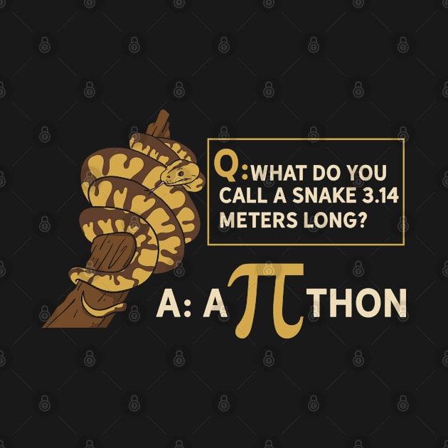 Funny Math Humor Pi Day Algebra - Python Snake by Fresan