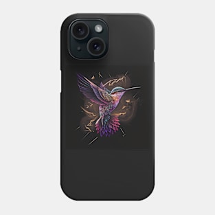 a Psychedelic Viking Hummingbird Phone Case