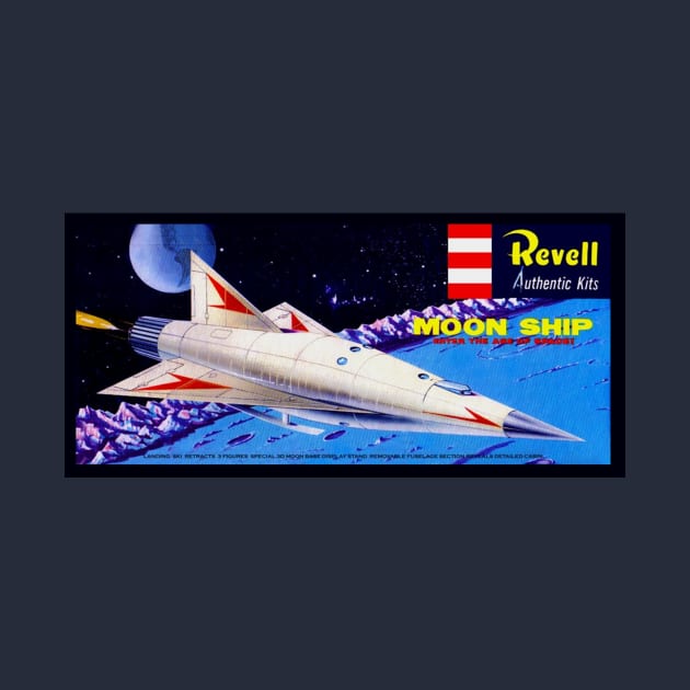 Vintage Model Kit Box Art - Moon Ship by Starbase79