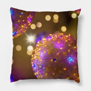 Glittering Orbs - A Dazzling Display Pillow