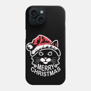 Funny Cat Santa Merry Christmas Vintage Phone Case