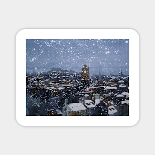 Snow On Edinburgh 9 Magnet