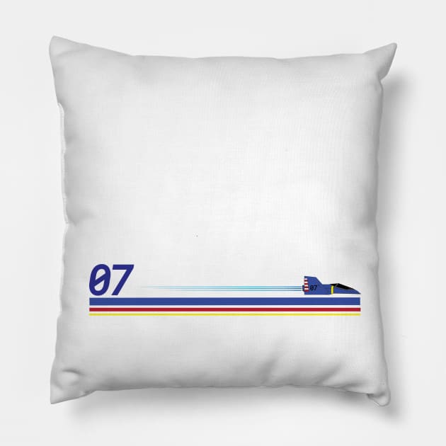 Blue Falcon Rides Again Pillow by voltronbadA