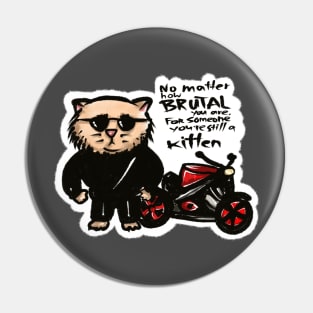 biker. cat. Pin