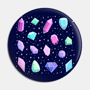 Cute colorful crystals and gems pattern Pin