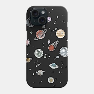 Planets in space Phone Case