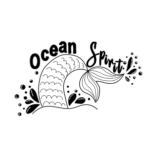 Quote about a mermaid, mermaid tail. Mermaid, zentangle, silhouette with flowers T-Shirt