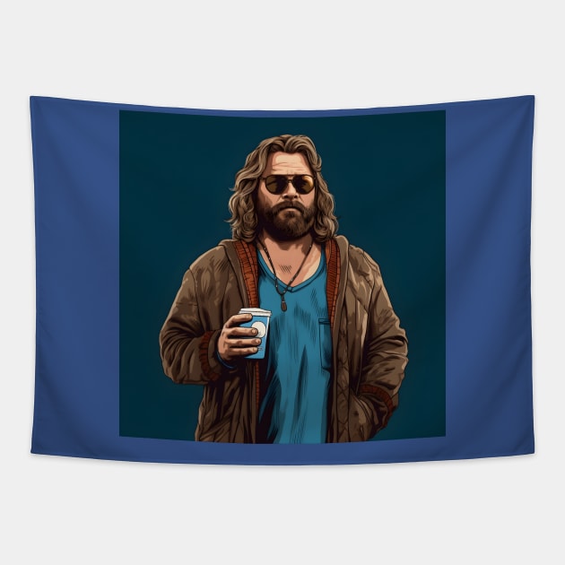 Fat Thor Dude Tapestry by Grassroots Green
