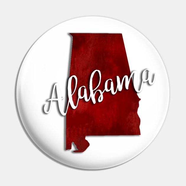 Alabama State Outline Pin by doodlesbydani