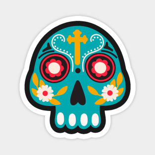 Dia de los muertes skull. Mexican Day of the Dead. Magnet