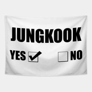 Jungkook Yes Or No Checkbox Tapestry