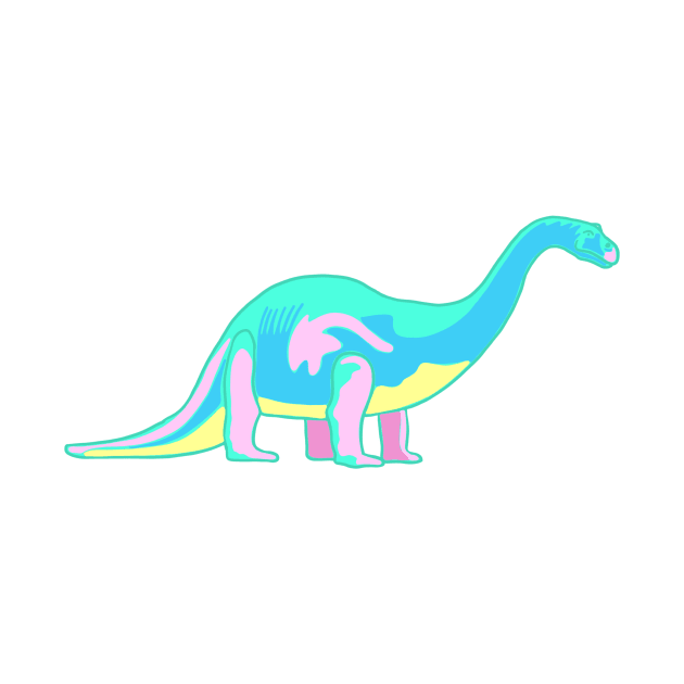 Neon Dino by Nerdpins