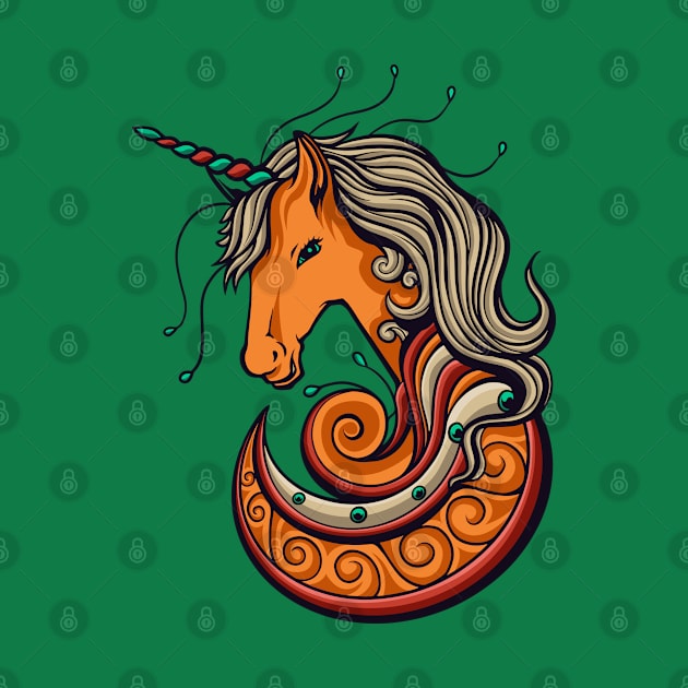 Unicorn Head Illustration by Mako Design 