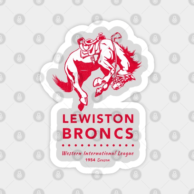 Defunct Lewiston Broncs - Minor League Baseball 1954 Magnet by LocalZonly