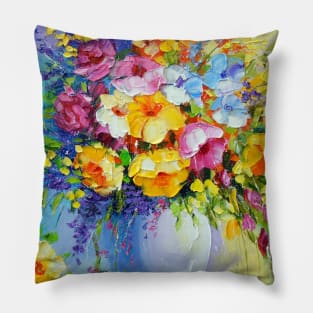 Bouquet of summer flowers Pillow