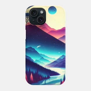 River to the Infinite - White BG Phone Case