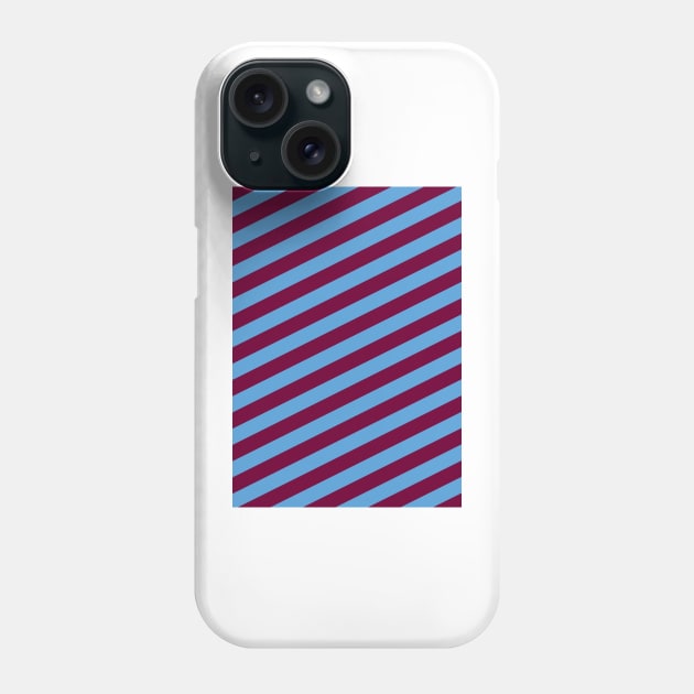 Manchester City Sky Blue and Maroon Angled Stripes Phone Case by Culture-Factory
